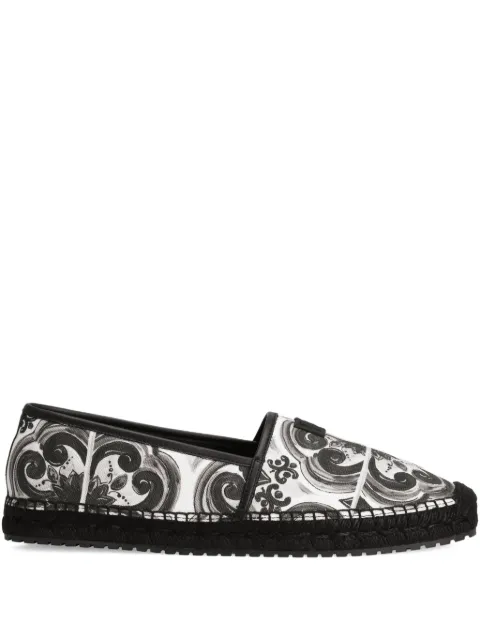 Dolce & Gabbana Majolica-print espadrilles Black A50730AD506
