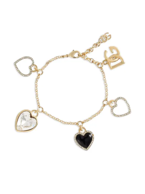 Dolce & Gabbana heart-charms bracelet Gold WBR6I1W1111