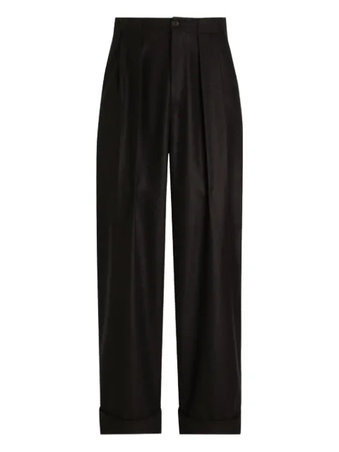 Dolce & Gabbana cuffed wool trousers Black GP16HTHU2A8