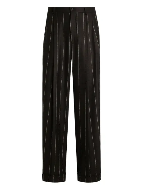 Dolce & Gabbana pinstripe pleated-front trousers Black GP168TFRZAP