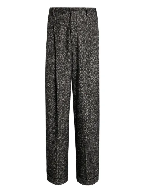 Dolce & Gabbana herringbone pleated trousers Grey GP168TFCBAJ
