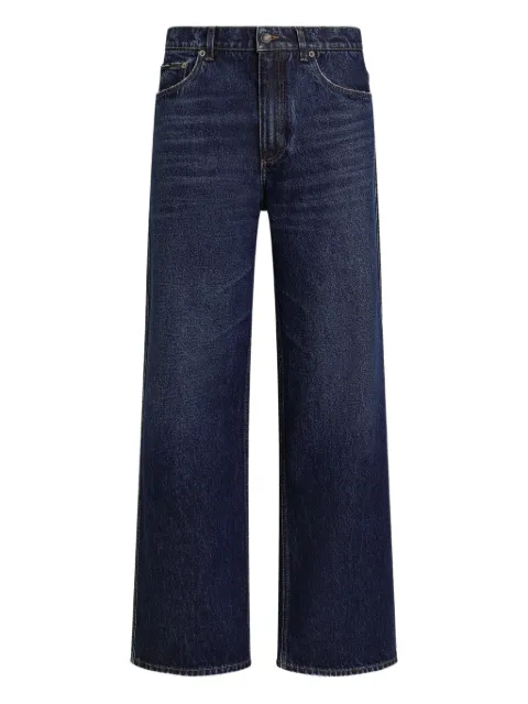 Dolce & Gabbana five-pocket logo-plaque jeans Blue GP15NDG8OA1