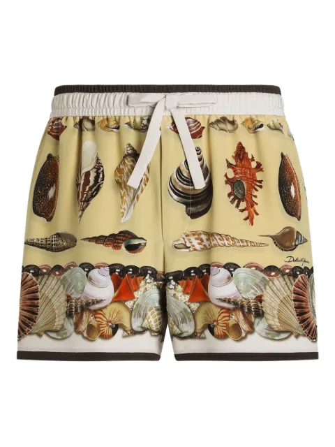 Dolce & Gabbana shell-print bermuda shorts Yellow GP12OTHI1ZD