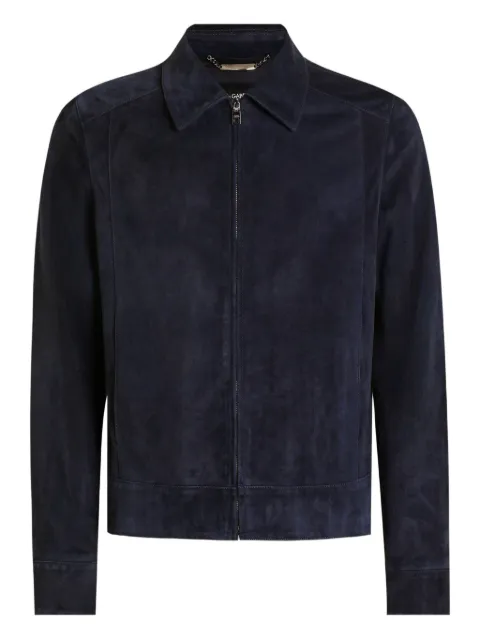 Dolce & Gabbana lamb-suede jacket Blue G9BPCLHULUU