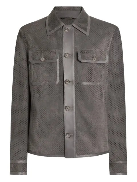 Dolce & Gabbana lamb-suede jacket Grey G9BOOLGJ477
