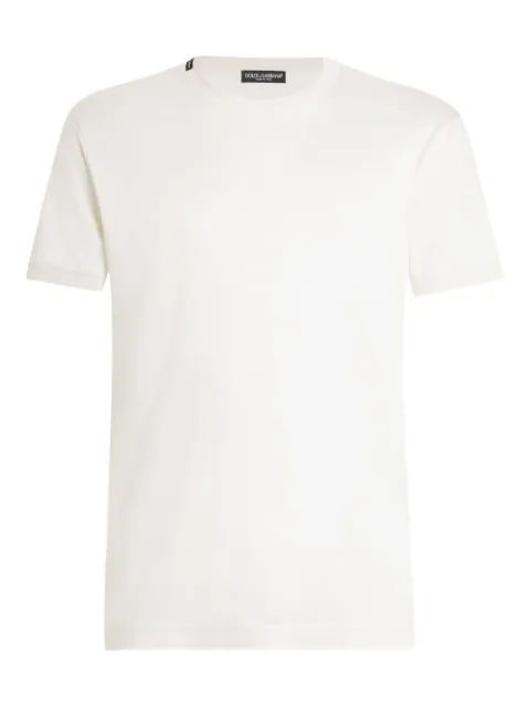 Dolce & Gabbana logo-detail crew-neck t-shirt White G8ST1TFU75F