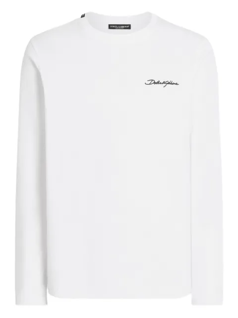 Dolce & Gabbana logo-print cotton t-shirt White G8SD2ZG7PEA