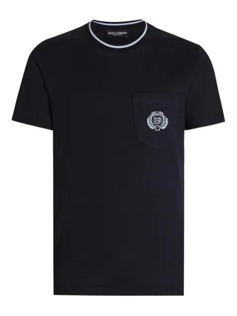 Dolce & Gabbana chest-pocket T-shirt Blue G8RA2ZFU7EQ