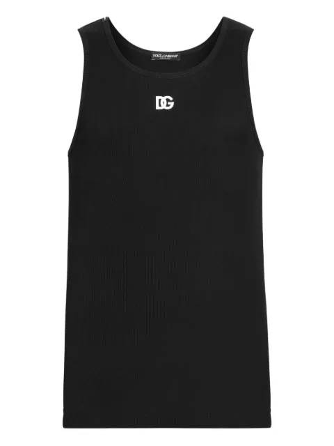 Dolce & Gabbana cotton tank top Black G8QG9ZG7PGP