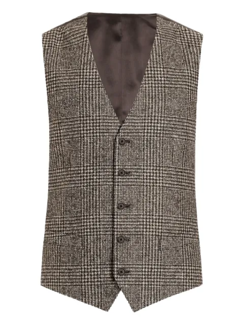 Dolce & Gabbana Glen check-pattern waistcoat Grey G702UTFQMKD