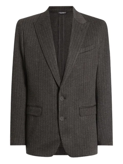 Dolce & Gabbana pinstriped single-breasted blazer Grey G2TK2TGJ640