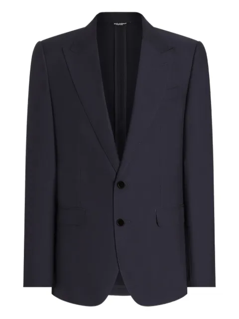 Dolce & Gabbana peak-lapel tailored blazer Blue G2NW0TFUTAX