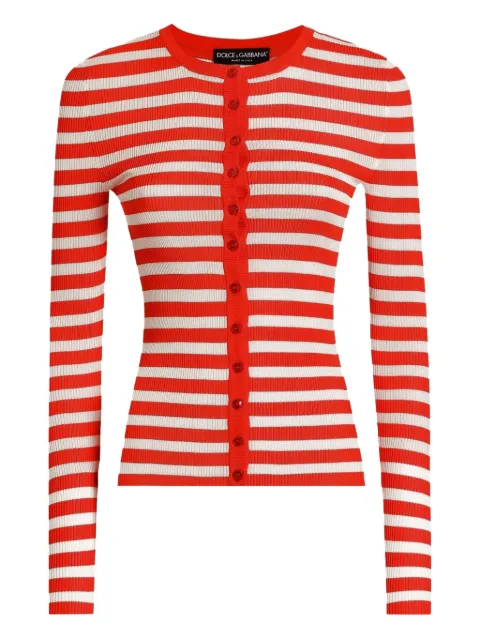 Dolce & Gabbana striped cardigan Red FXVC6ZJAIRR