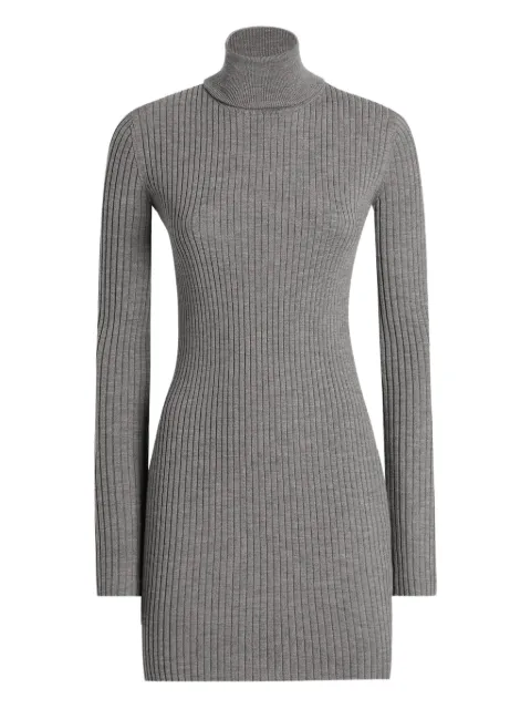 Dolce & Gabbana ribbed turtleneck mini dress Grey FXS46TJDVDC
