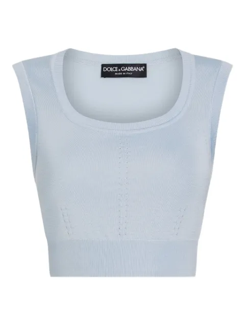 Dolce & Gabbana silk-blend top Blue FXT56TJBSM0