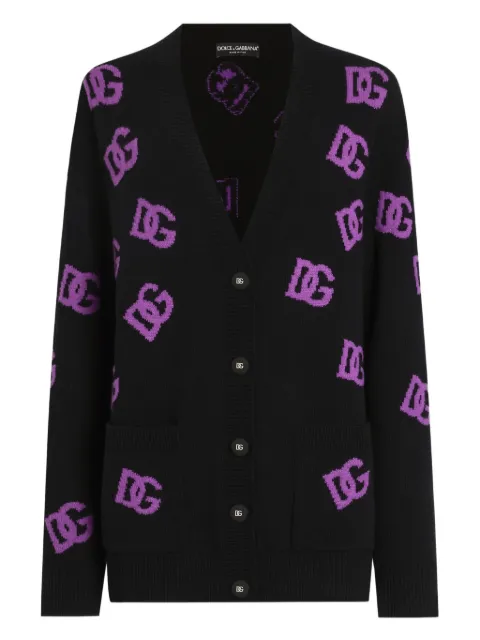 Dolce & Gabbana logo-motif cardigan Black FXJ36TJCVYX
