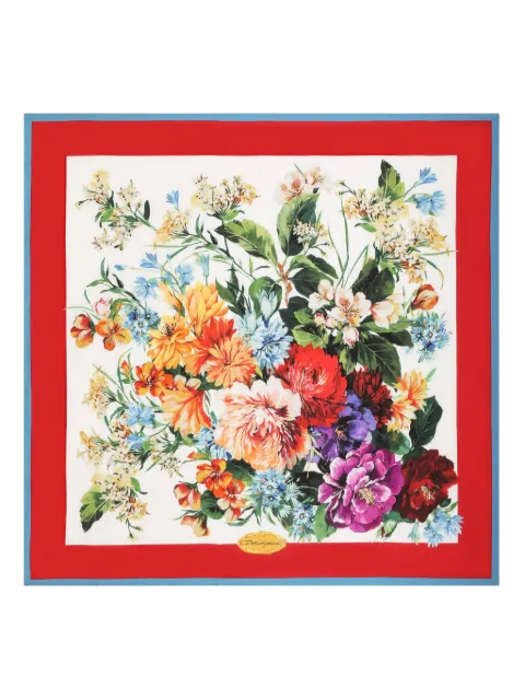 Dolce & Gabbana floral-print scarf White FN090RGDC7C