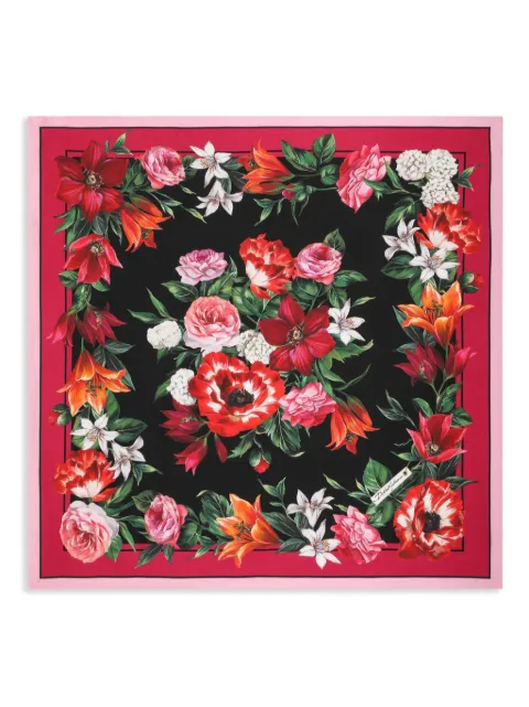 Dolce & Gabbana floral-print scarf Black FN090RGDC7A