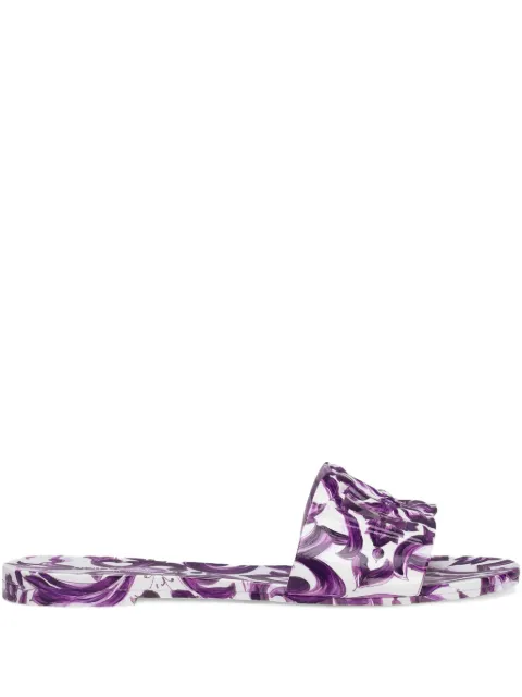 Dolce & Gabbana Maiolica-print slides White CW2215AE854