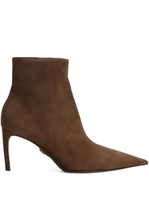Dolce & Gabbana 75mm Devotion pointed-toe ankle boots Brown CT1083A1275