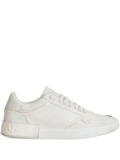 Dolce & Gabbana Portofino leather lace-up trainers White CS2378AW467