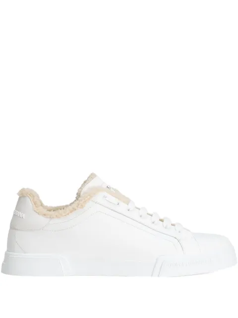 Dolce & Gabbana Portofino light calfskin sneakers White CS2373AQ076