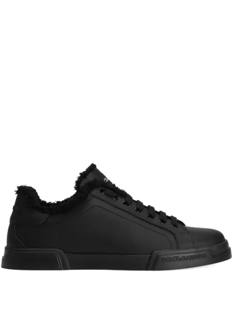 Dolce & Gabbana Portofino light calfskin sneakers Black CS2373AQ076