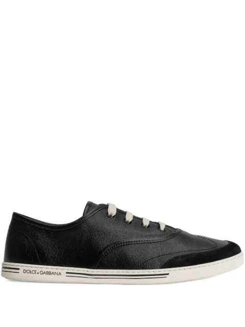 Dolce & Gabbana Saint Tropez lace-up leather sneakers Black CS2351AQ724