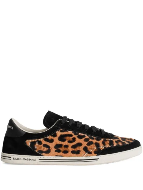 Dolce & Gabbana Saint Tropez leo-print light sneakers Brown CS2306AS529