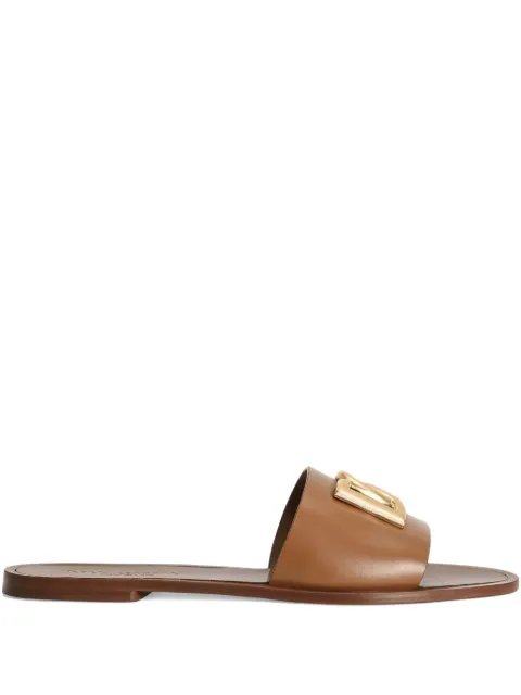 Dolce & Gabbana flat slippers in calfskin Brown CQ0619AW576