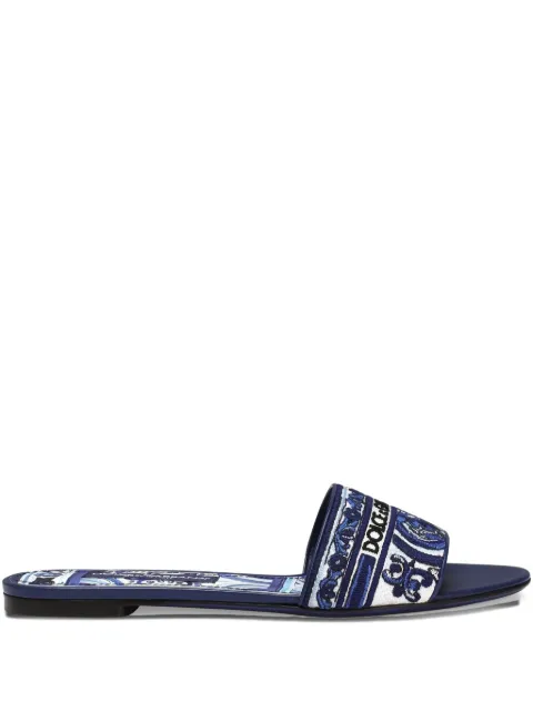 Dolce & Gabbana embroidered slides Blue CQ0571AV804