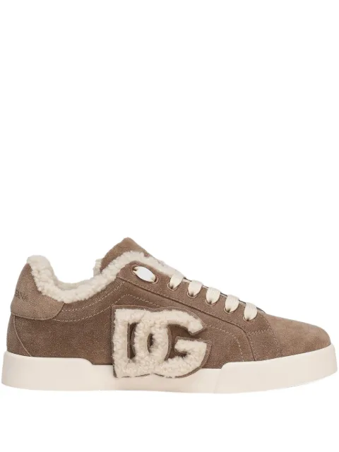 Dolce & Gabbana Portofino suede sneakers Neutrals CK2374AJ222