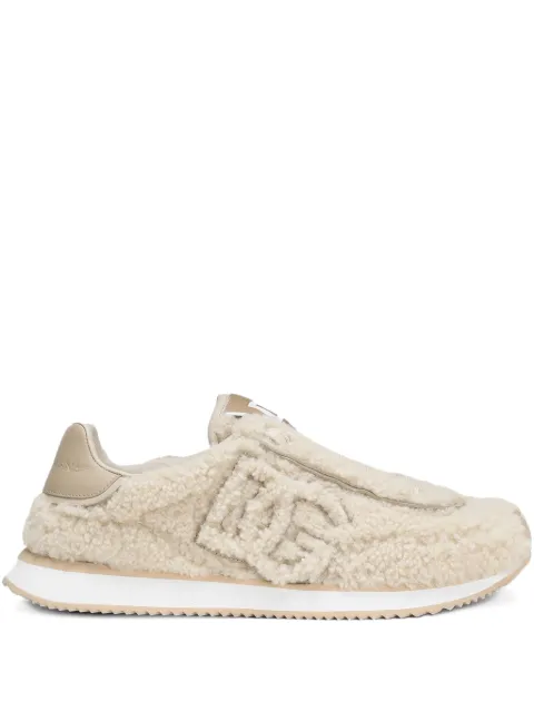 Dolce & Gabbana DG shearling sneakers Neutrals CK2288AI988
