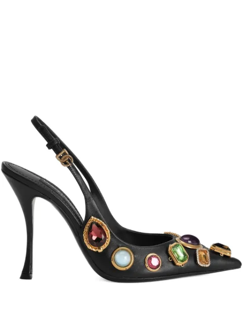 Dolce & Gabbana 105mm slingback pumps Black CG0970AP463