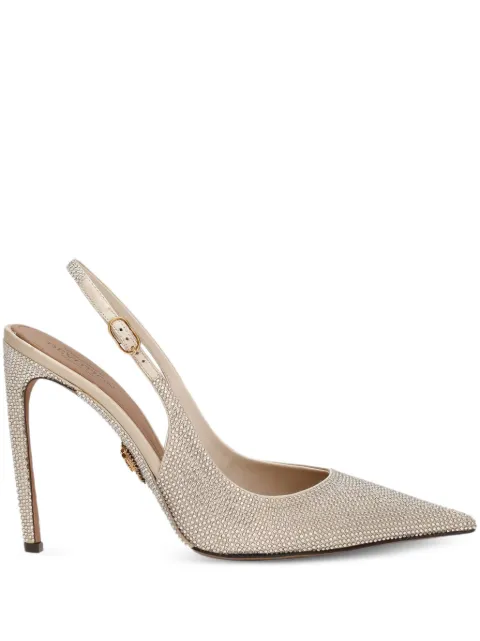 Dolce & Gabbana 105mm Devotion rhinestone-embellished slingback pumps Neutrals CG0967AJ567