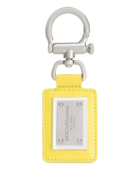 Dolce & Gabbana metal-plaque keychain Yellow BP3439AV893