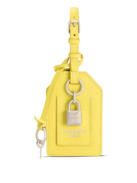 Dolce & Gabbana padlock leather keychain Yellow BP3417AV893