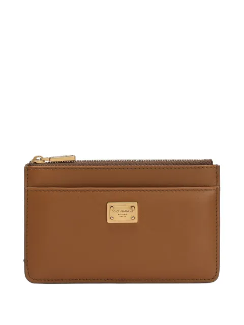Dolce & Gabbana Plongé calfskin card holder Brown BI1261A9S25