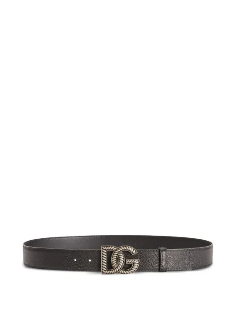 Dolce & Gabbana Alpine logo-buckle belt Black BC4942AG651