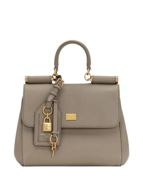 Dolce & Gabbana small My Sicily handbag in plongé calfskin Grey BB7781B7321