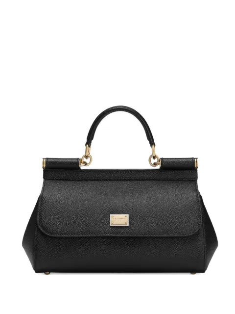 Dolce & Gabbana medium Sicily handbag in Dauphine calfskin Black BB7652B1001