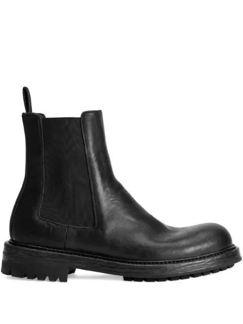 Dolce & Gabbana elastic-panel leather boots Black A60634AV325