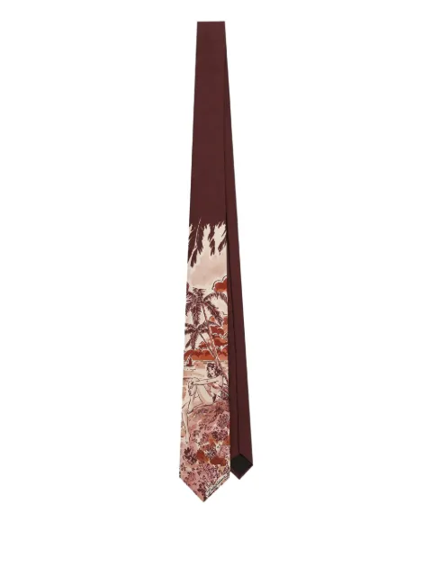 Dolce & Gabbana Pin-up print silk tie Red GT147EG0TJ6