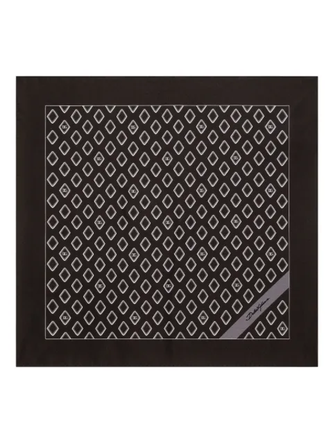Dolce & Gabbana geometric-pattern pocket square Black GR412EG0WUG