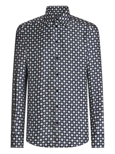Dolce & Gabbana geometric-print shirt Blue G5MM4TIS1ZI