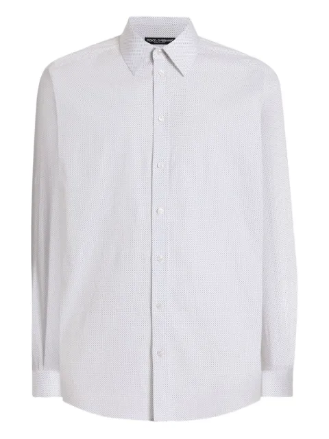 Dolce & Gabbana micro dot-print shirt White G5KH7TFMRBO
