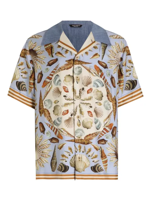 Dolce & Gabbana shell-print shirt Blue G5JH9DG8NE3
