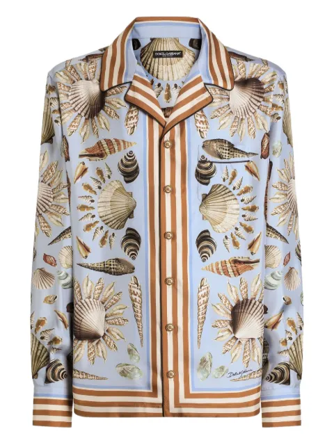 Dolce & Gabbana shell-print shirt Blue G5IF1THI1ZB