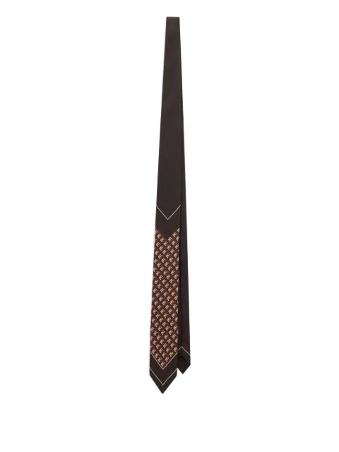 Dolce & Gabbana monogram-pattern silk tie Red GT149EG0WV2