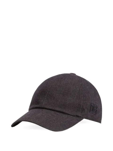 Dolce & Gabbana Chevron flannel baseball cap Blue GH886ZFCTAB